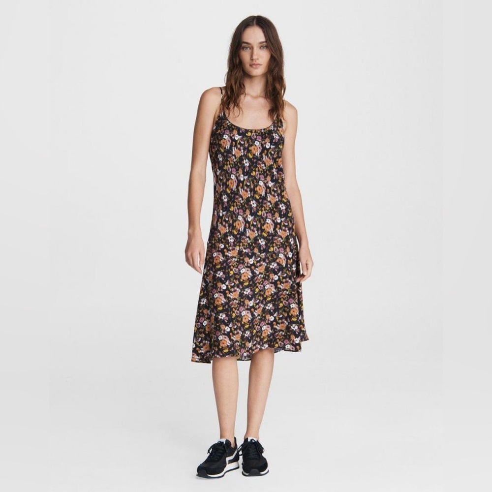 Rag & Bone Eva Floral Slip Midi Dress